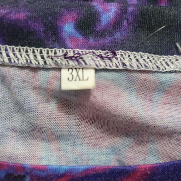 Polyester Women's 3XL Purple Blouse - Picture 5 of 6